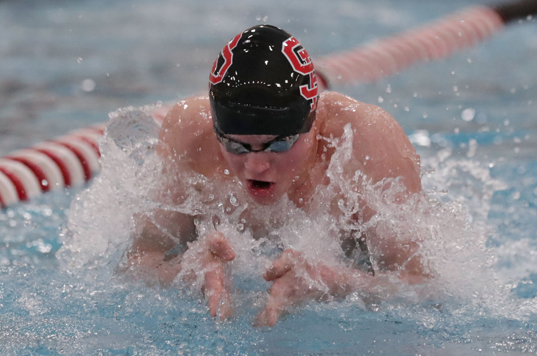 WIAA boys swimming photo: Sun Prairie junior Ben Wiegand